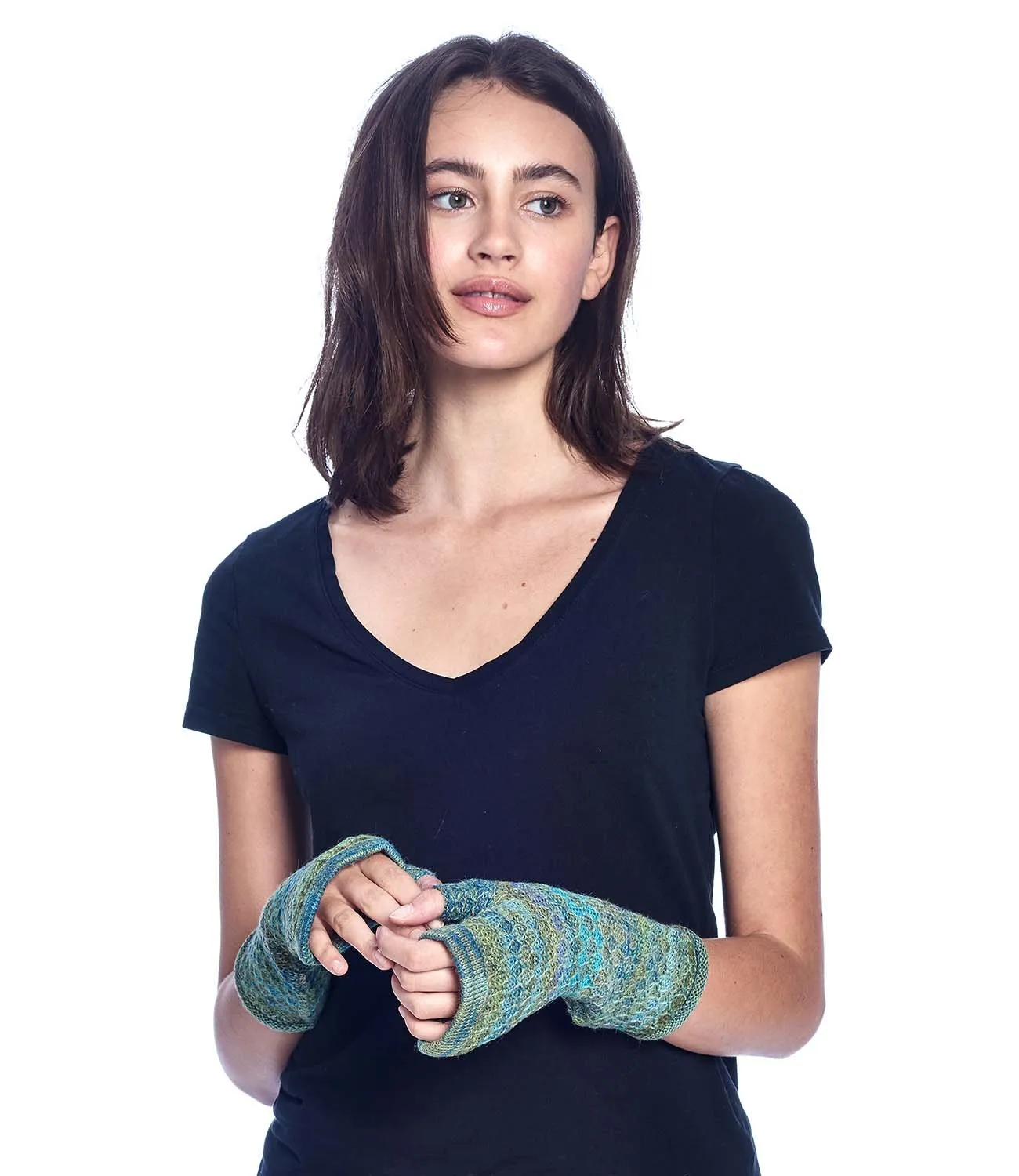 Alpaca Gloves - Printed - Seaweed