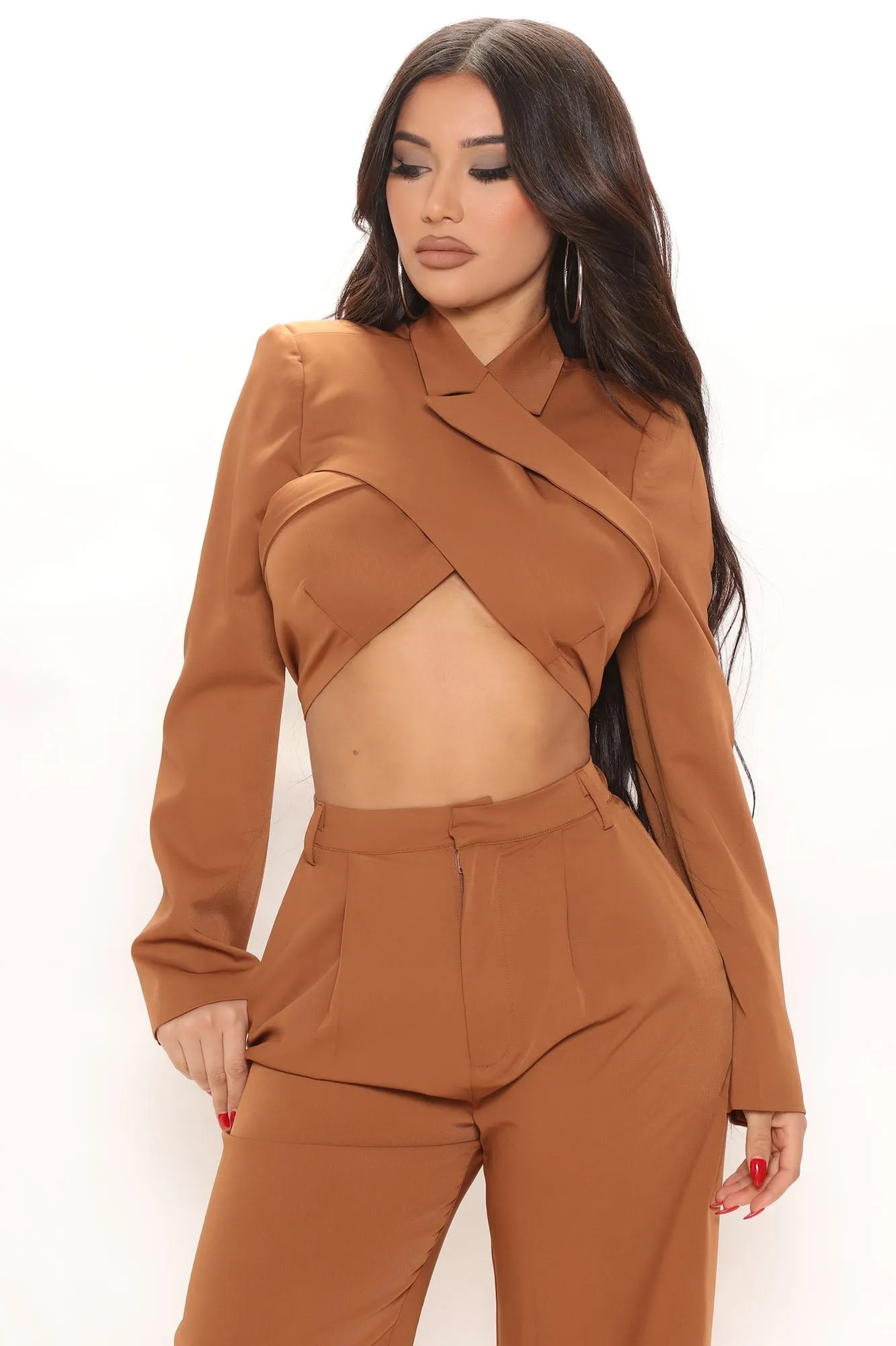 Ambre Blazer Set - Cognac
