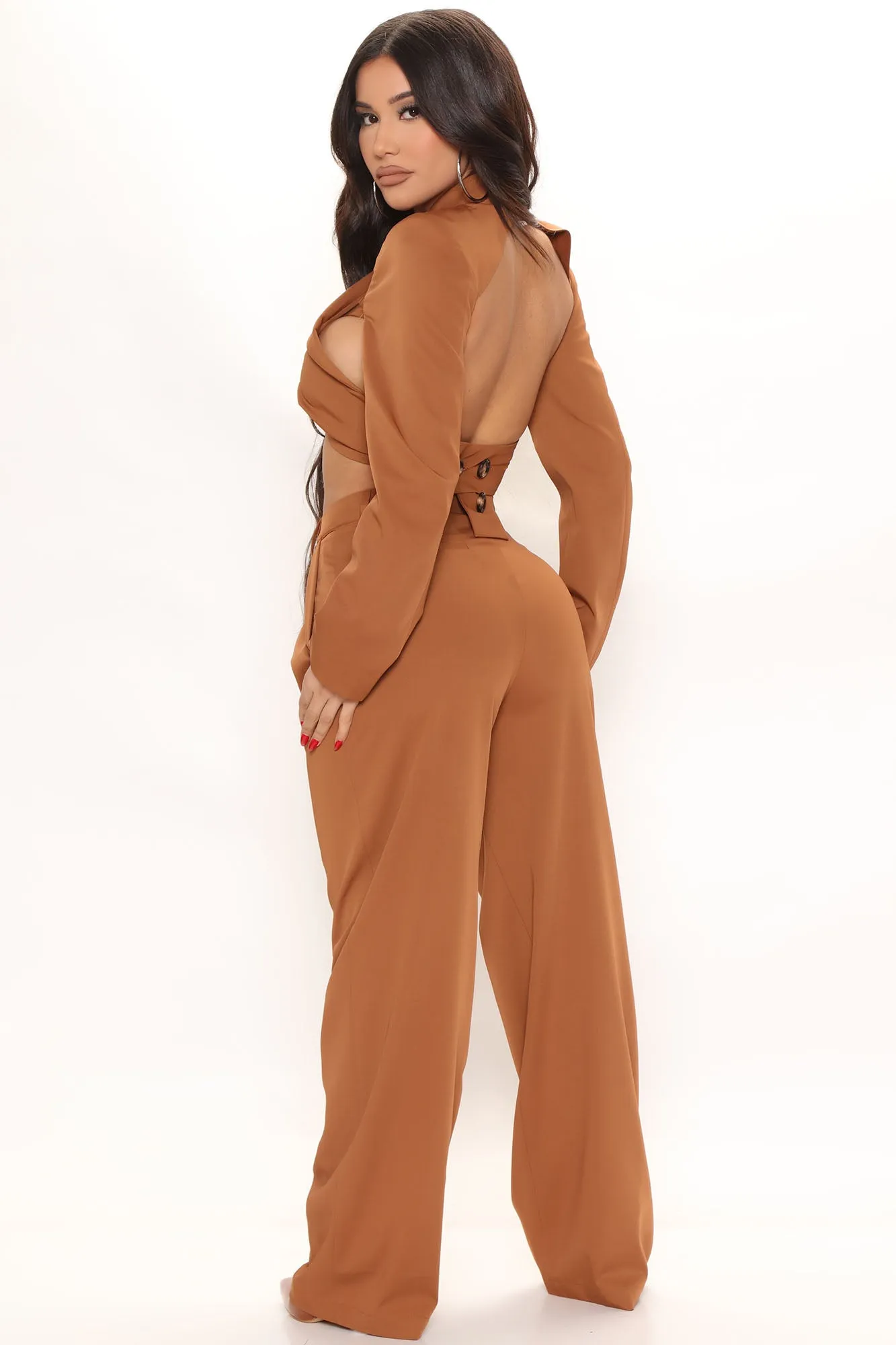 Ambre Blazer Set - Cognac