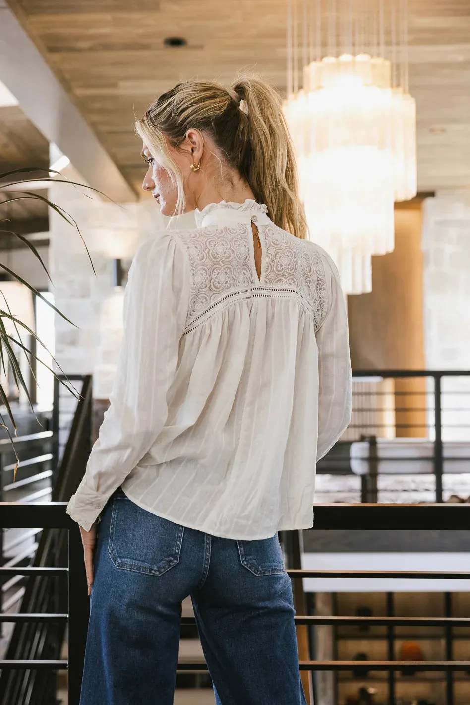 Anahi Lace Top in Cream - FINAL SALE
