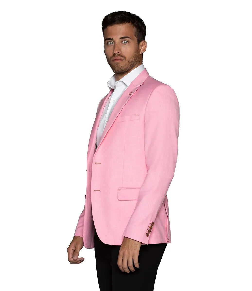 Bertigo Blazer | TURIN-52 PINK TWILL BLAZER