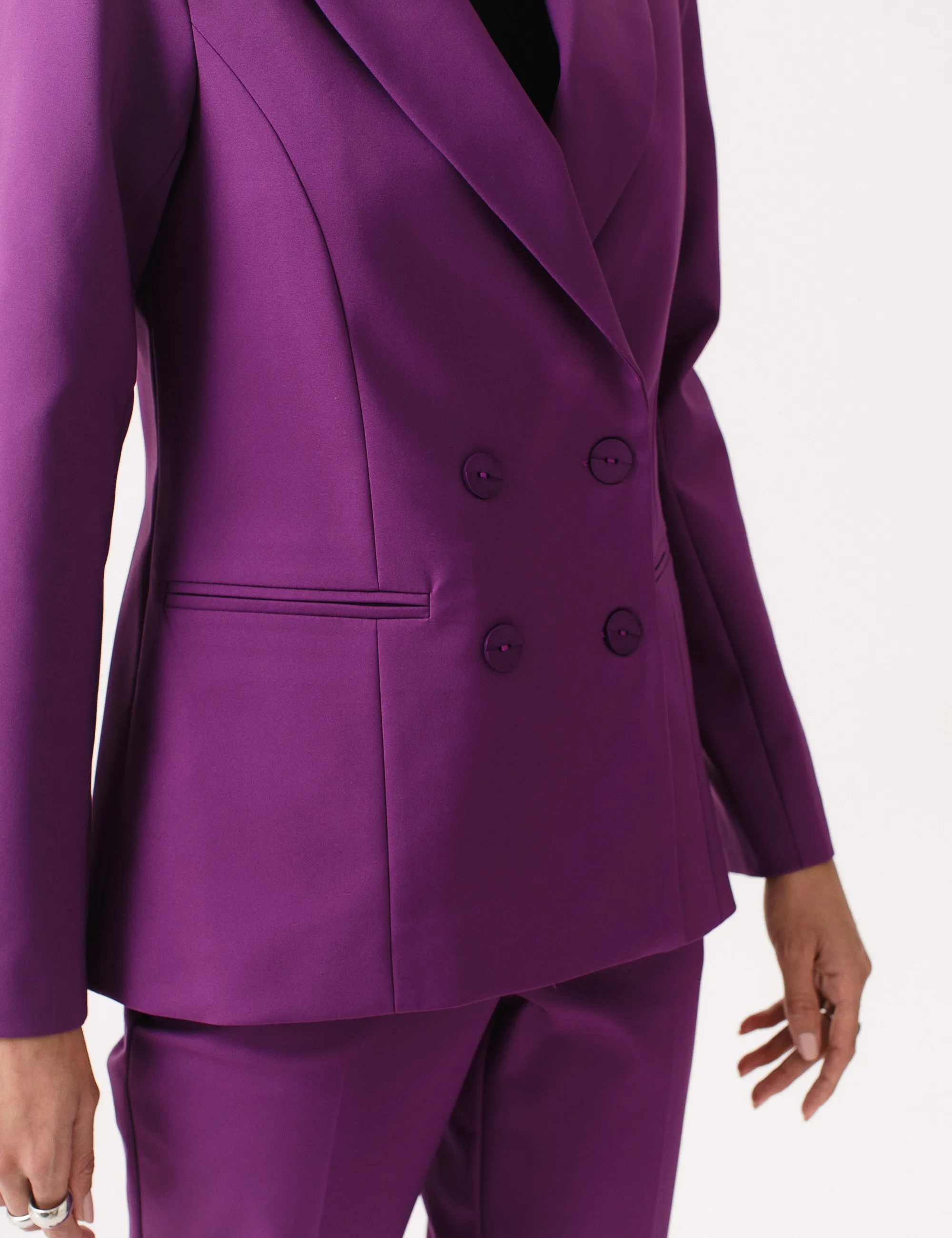 BLAZER UNIQUE CHIC 0048001 ROXO SILVIA SARJA POLIAMIDA