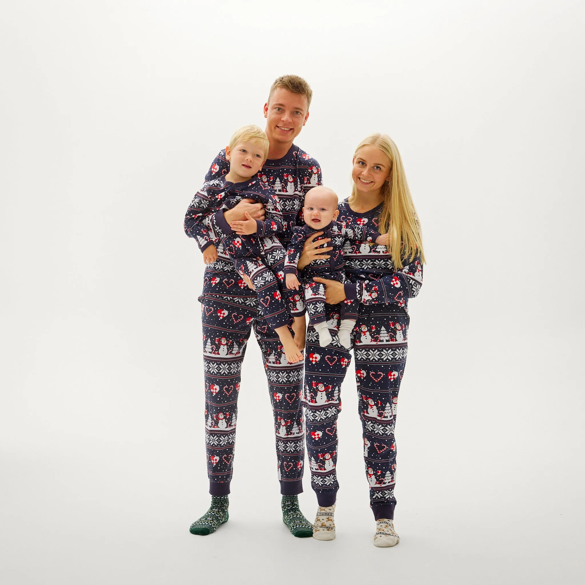 Adorable Navy Christmas Heart Jumpsuit for Baby – Holiday Outfit
