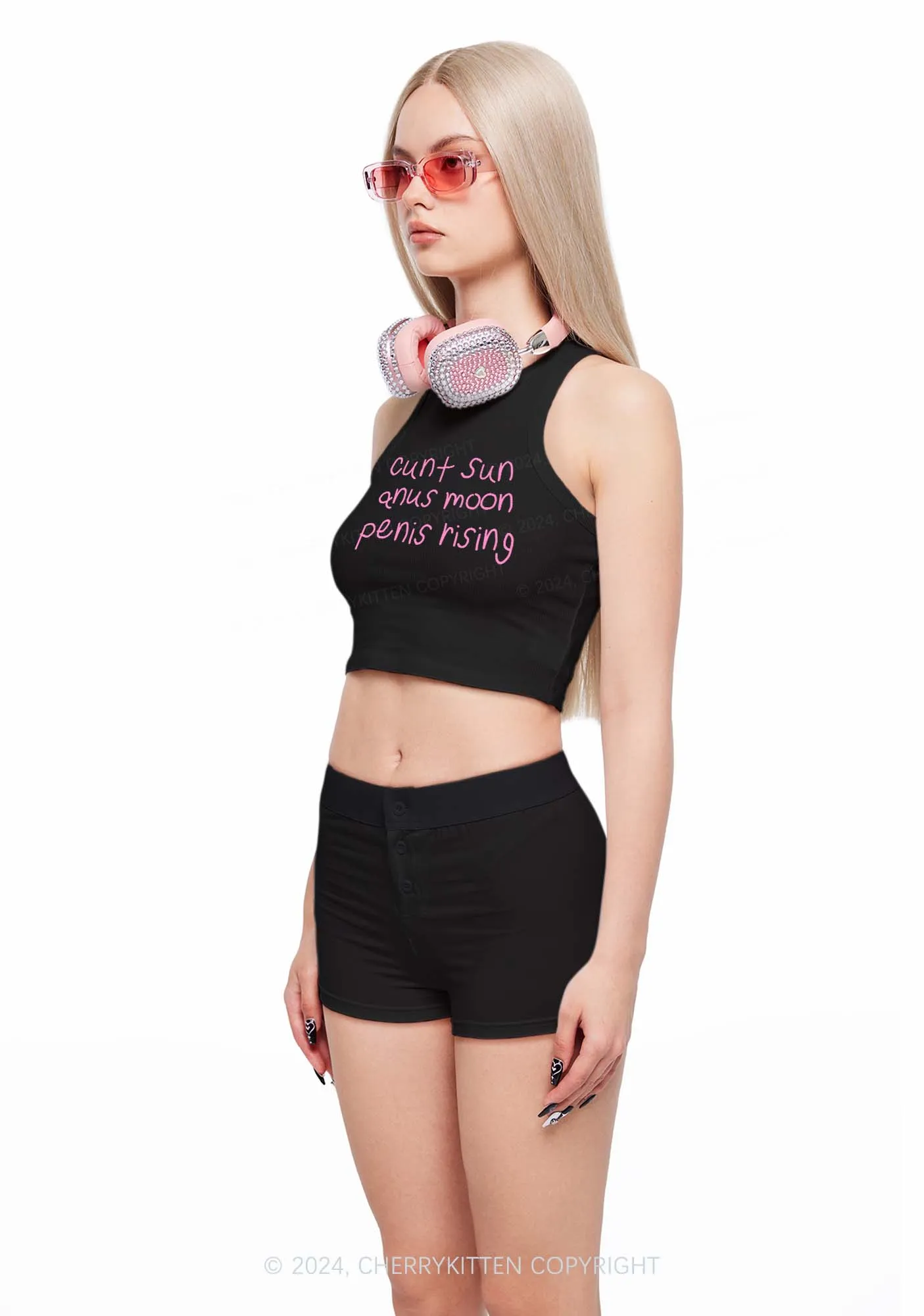 Count Sun Y2K Crop Tank Top Cherrykitten