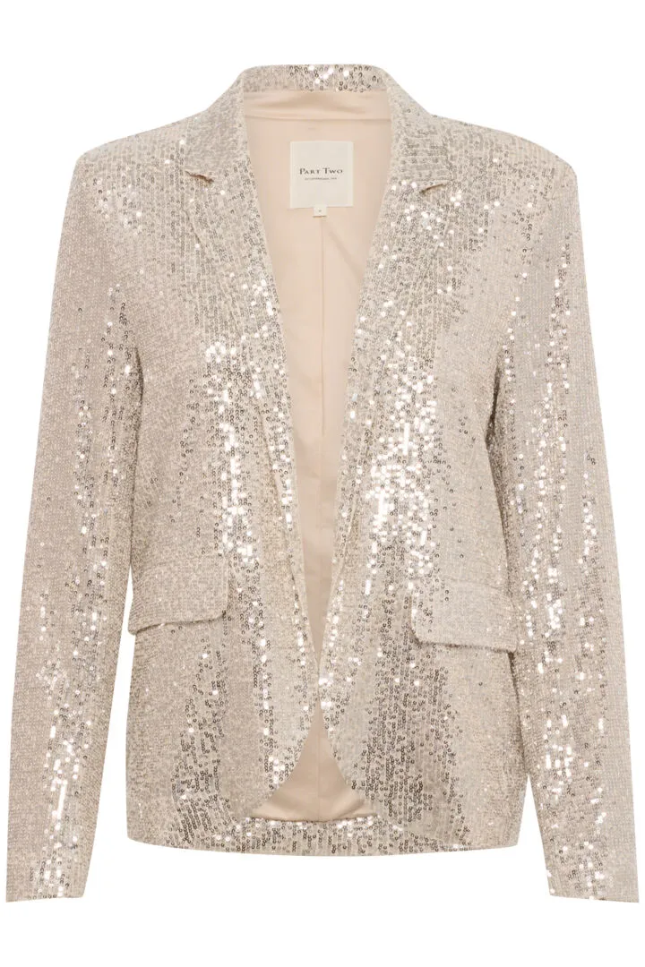 DARINA SEQUIN BLAZER (SILVER) - PART TWO