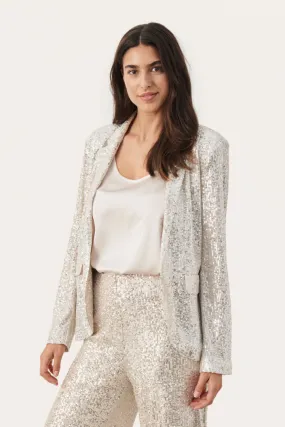 DARINA SEQUIN BLAZER (SILVER) - PART TWO