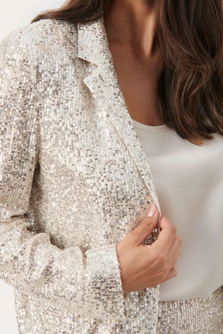 DARINA SEQUIN BLAZER (SILVER) - PART TWO