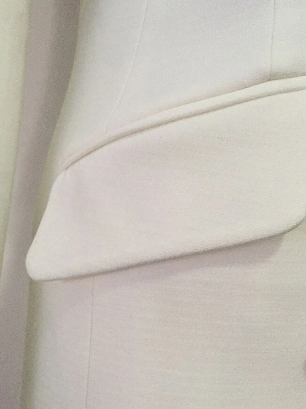 Double-Breasted Blazer Dress in White