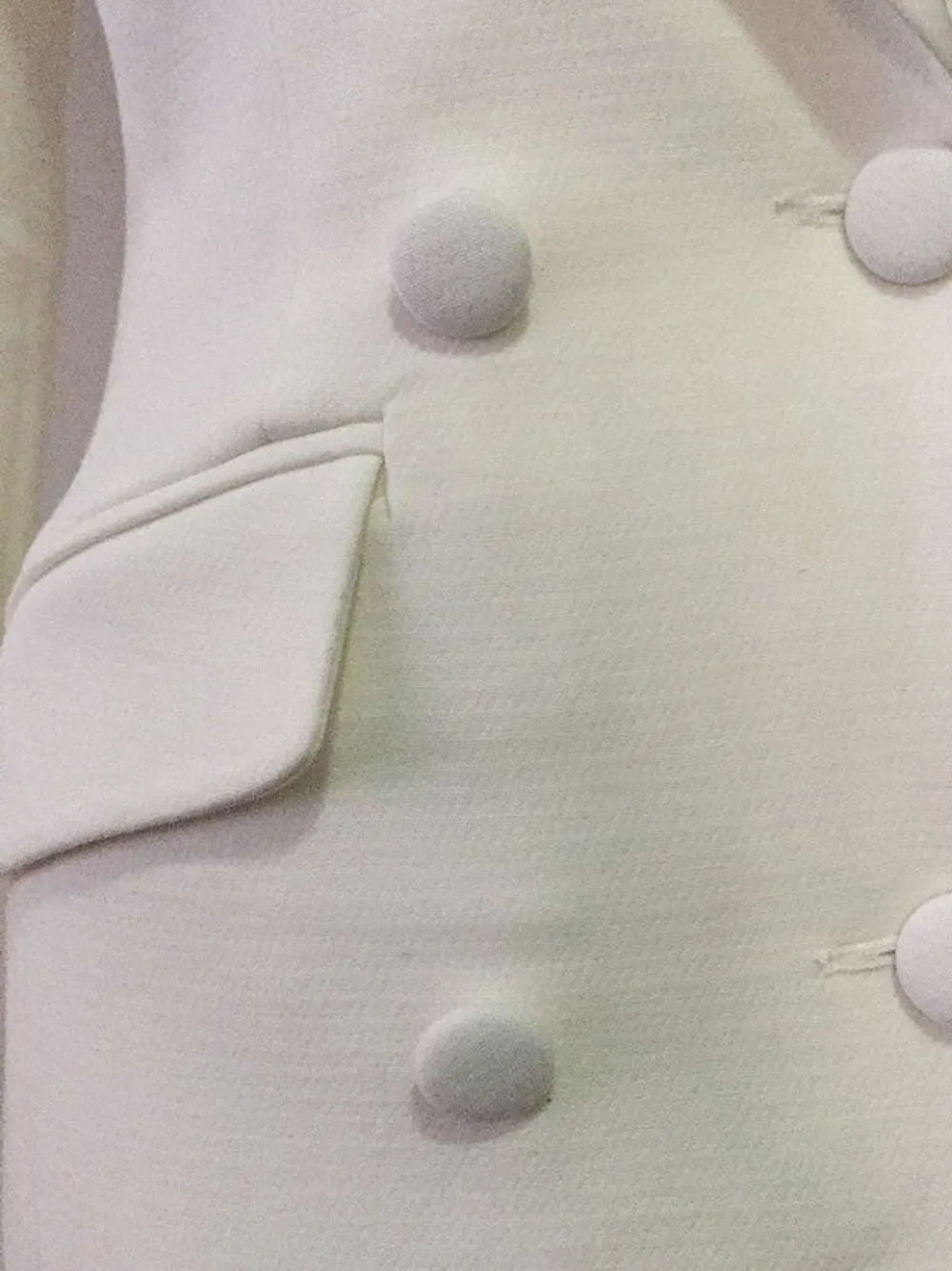 Double-Breasted Blazer Dress in White