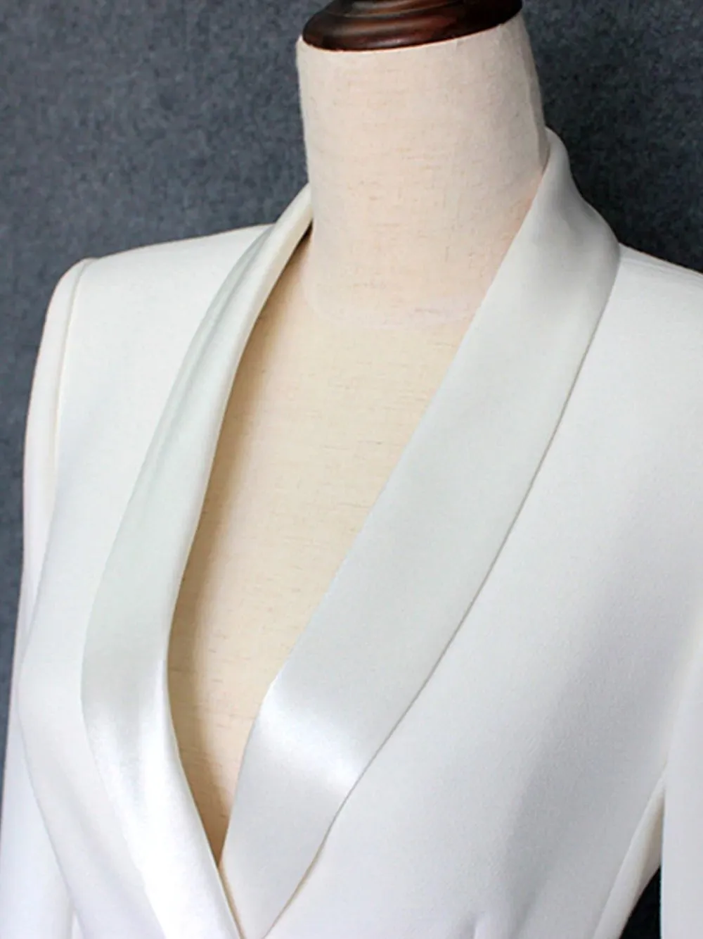 Double-Breasted Blazer Dress in White