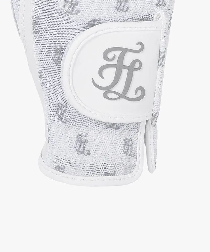 FAIRLIAR Sheepskin Logo Gloves  - White