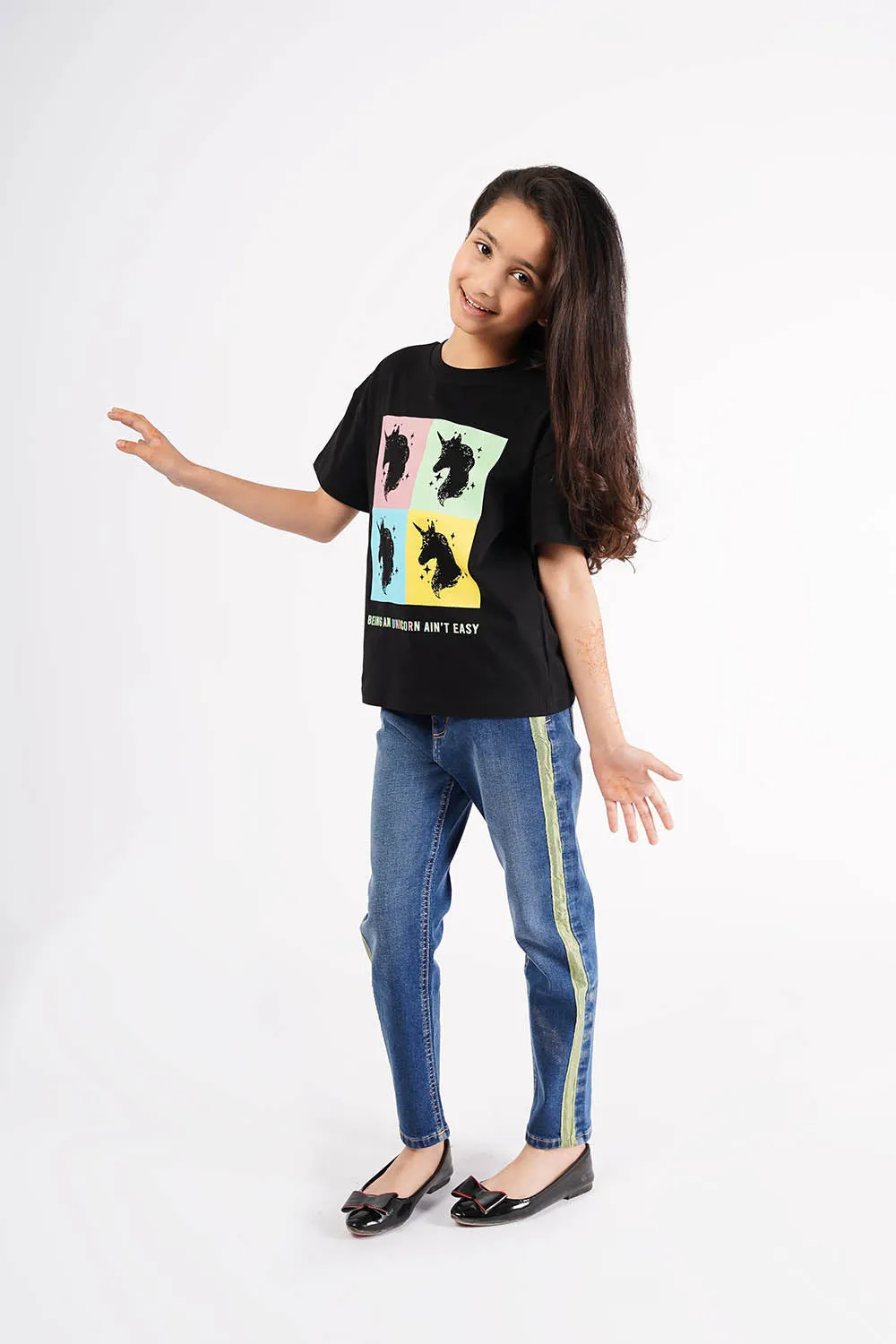 Girl's Short Sleeves Graphics Tee