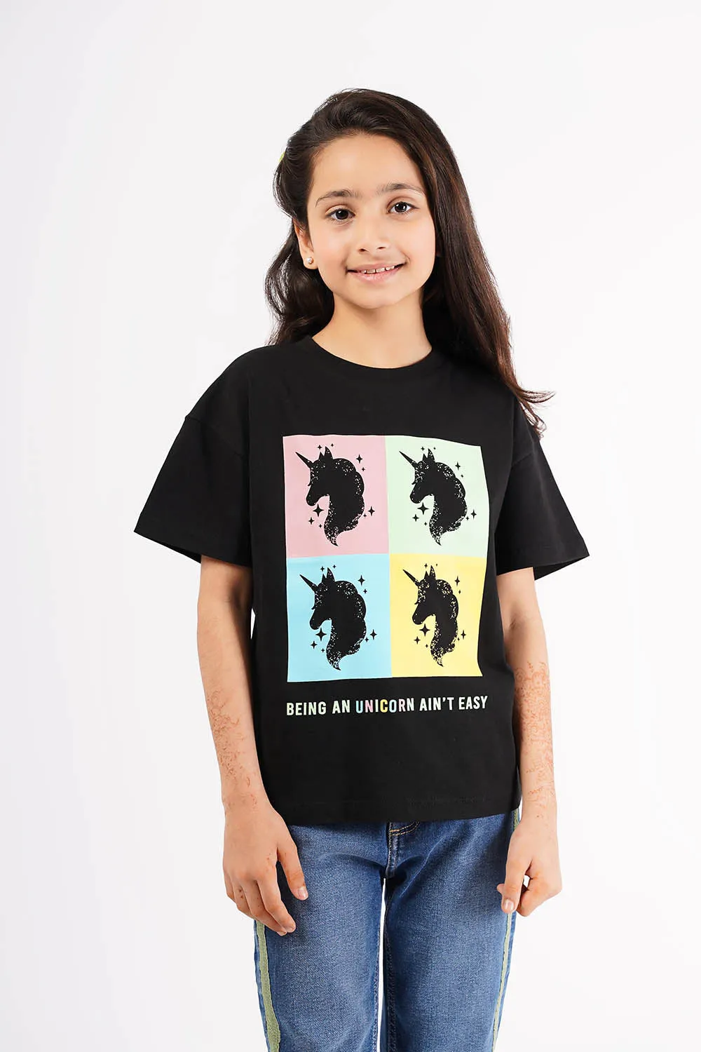 Girl's Short Sleeves Graphics Tee