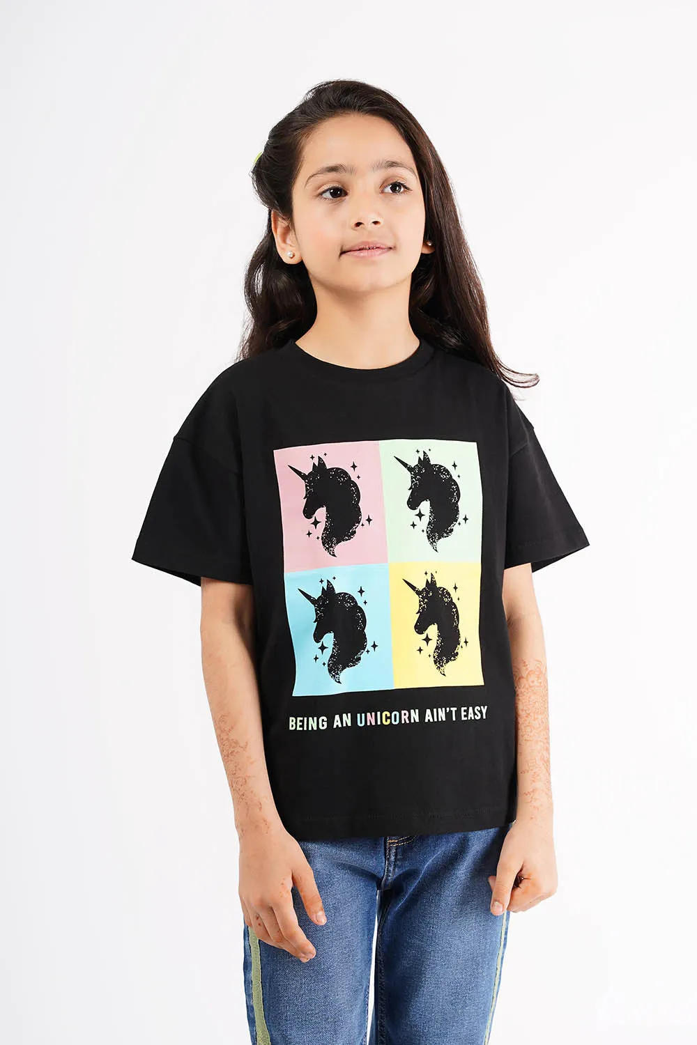 Girl's Short Sleeves Graphics Tee