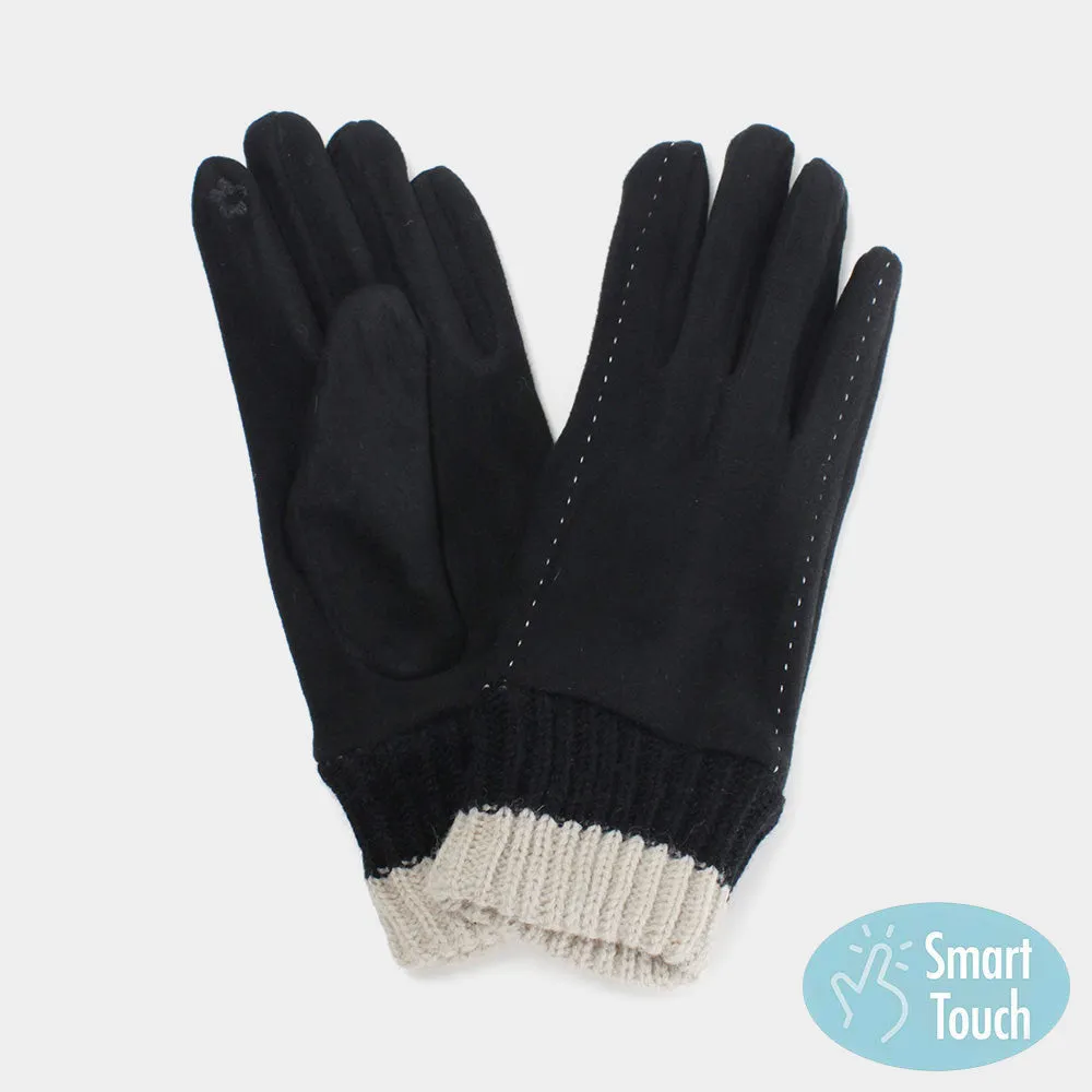iLLASPARKZ Knit Cuff Smart Touch Gloves
