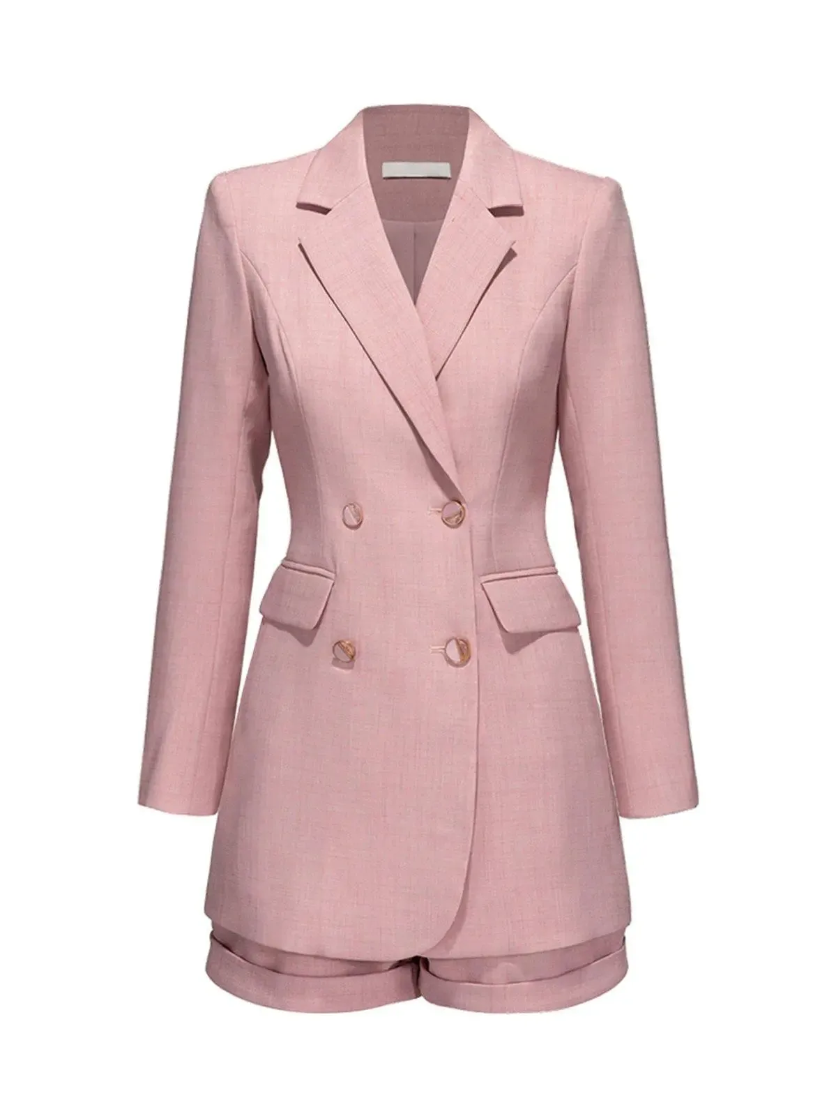 Jasmine Pink Double Breasted Blazer & Shorts Set