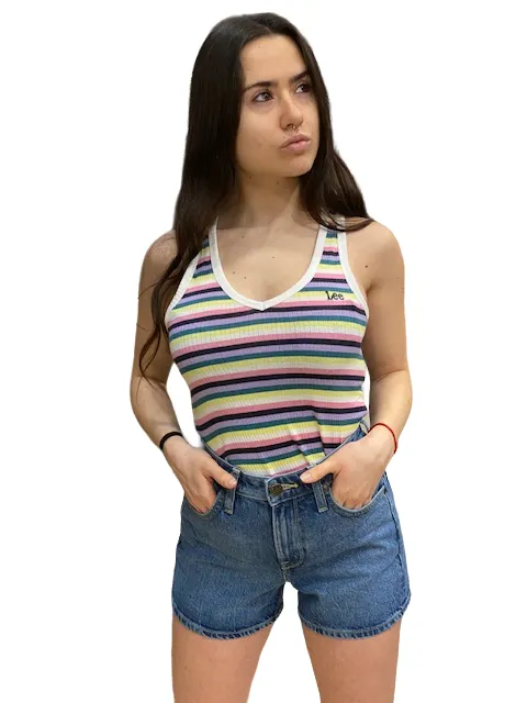 Lee Girls' tank top 70S Rib Top LQ23URA26 orchid