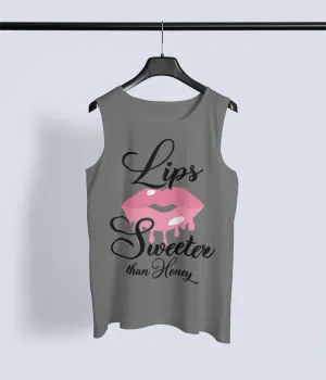 Lips Sweeter Than Honey – Trendy Graphic Tank Top