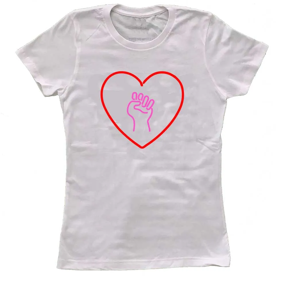 Love As Activism Femme Fit T-Shirt supporting Indivisible