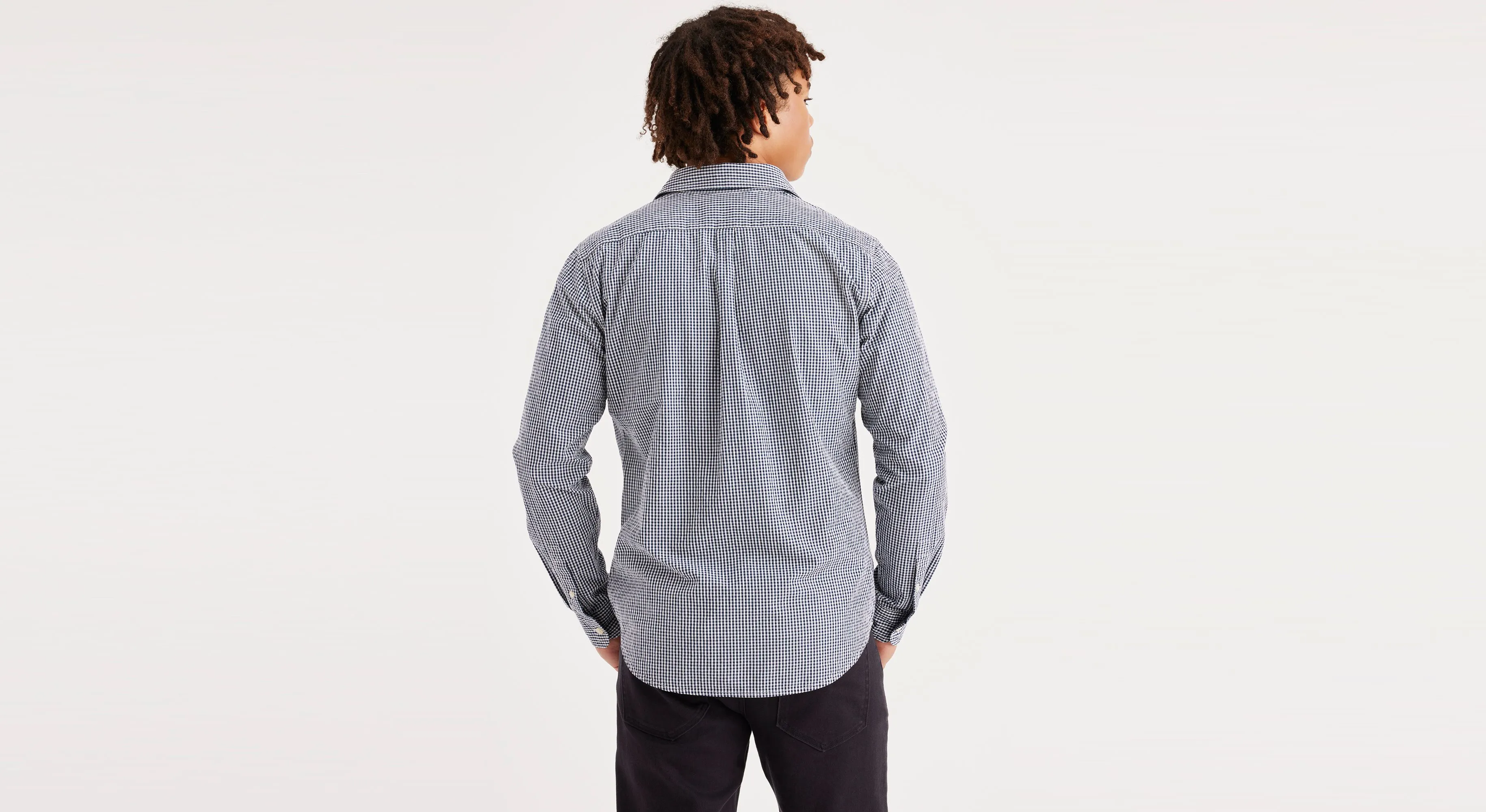 Mens Slim Fit Iconic Button-Up Shirt