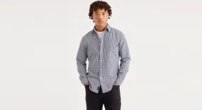 Mens Slim Fit Iconic Button-Up Shirt