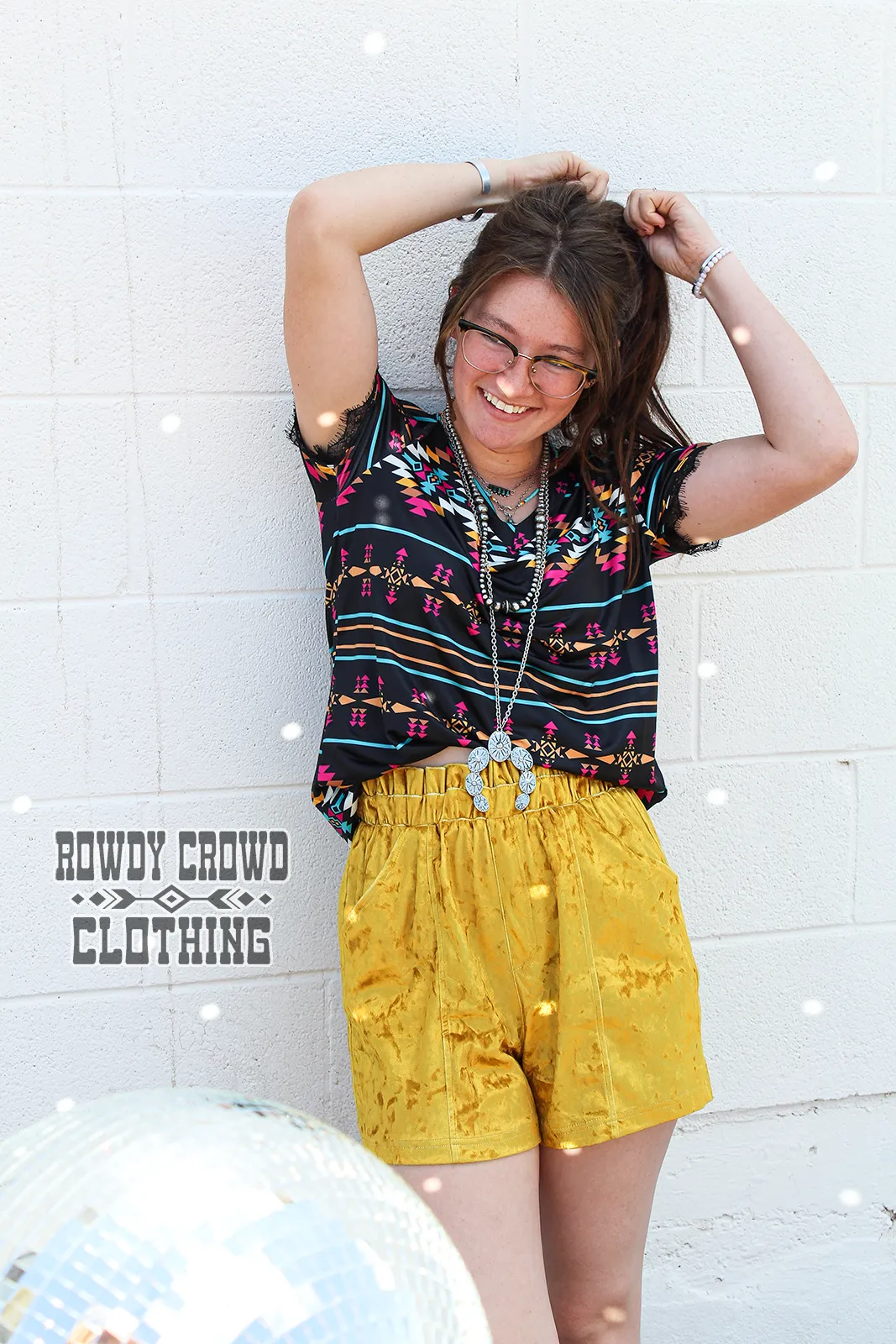 Mustard Vetiver Velvet Shorts
