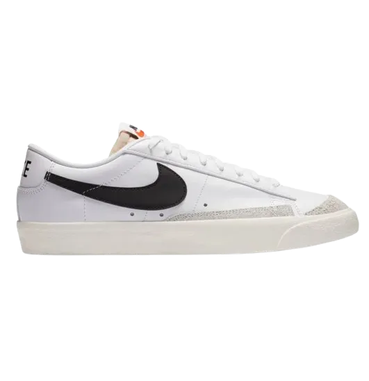 Vintage Nike Mens Blazer Low 77 Shoes - Classic White/Sail/Black Sneakers