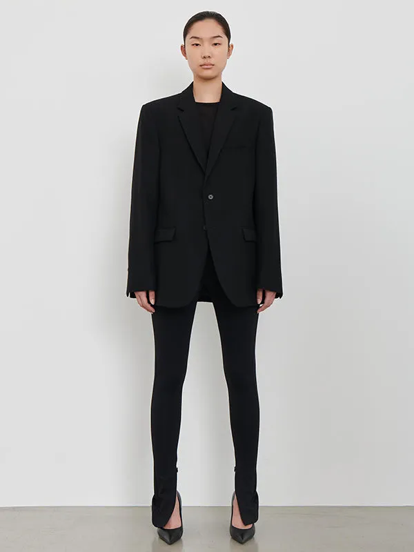 Oversize Single Breasted Jacket in Black