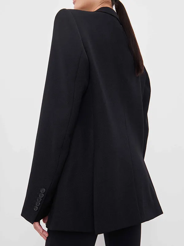Oversize Single Breasted Jacket in Black