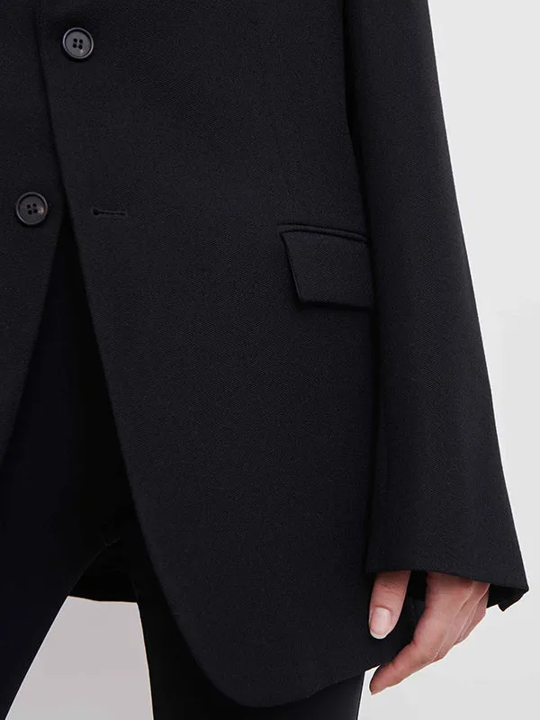 Oversize Single Breasted Jacket in Black