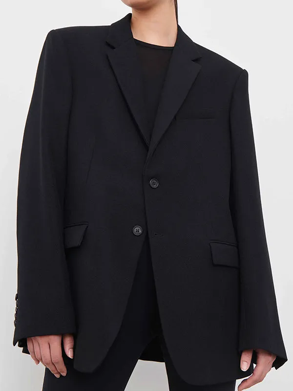 Oversize Single Breasted Jacket in Black