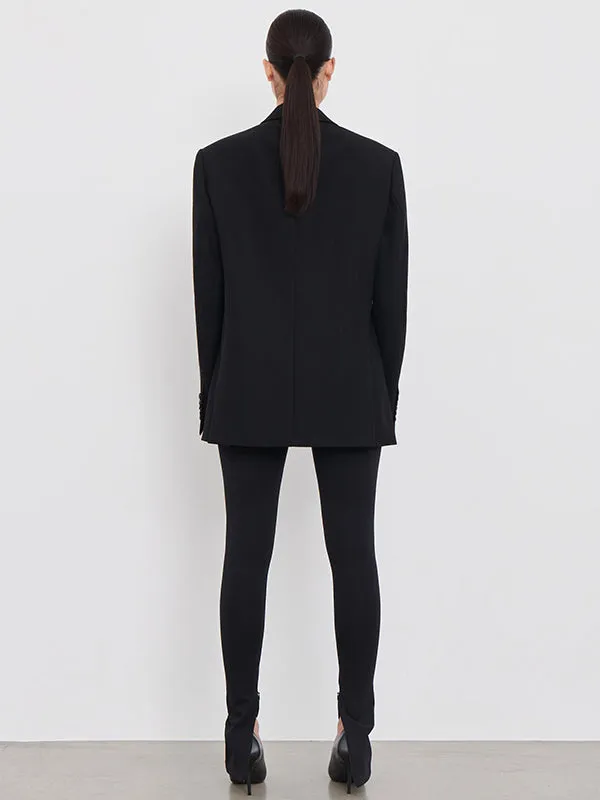Oversize Single Breasted Jacket in Black