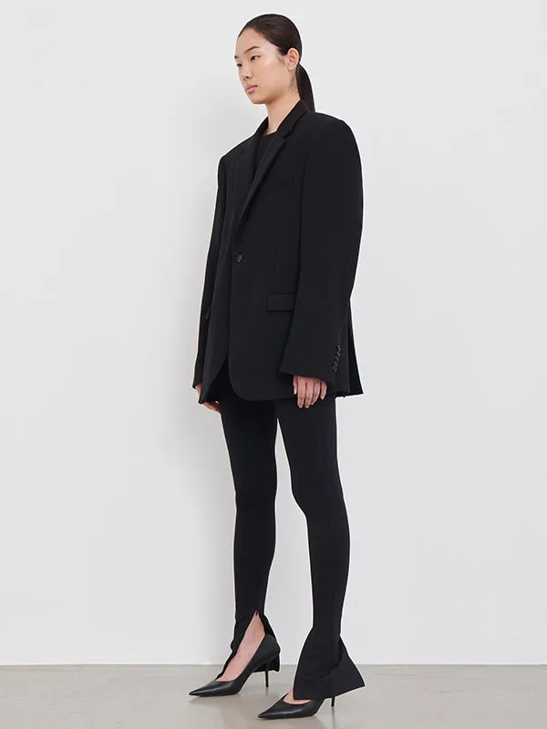 Oversize Single Breasted Jacket in Black