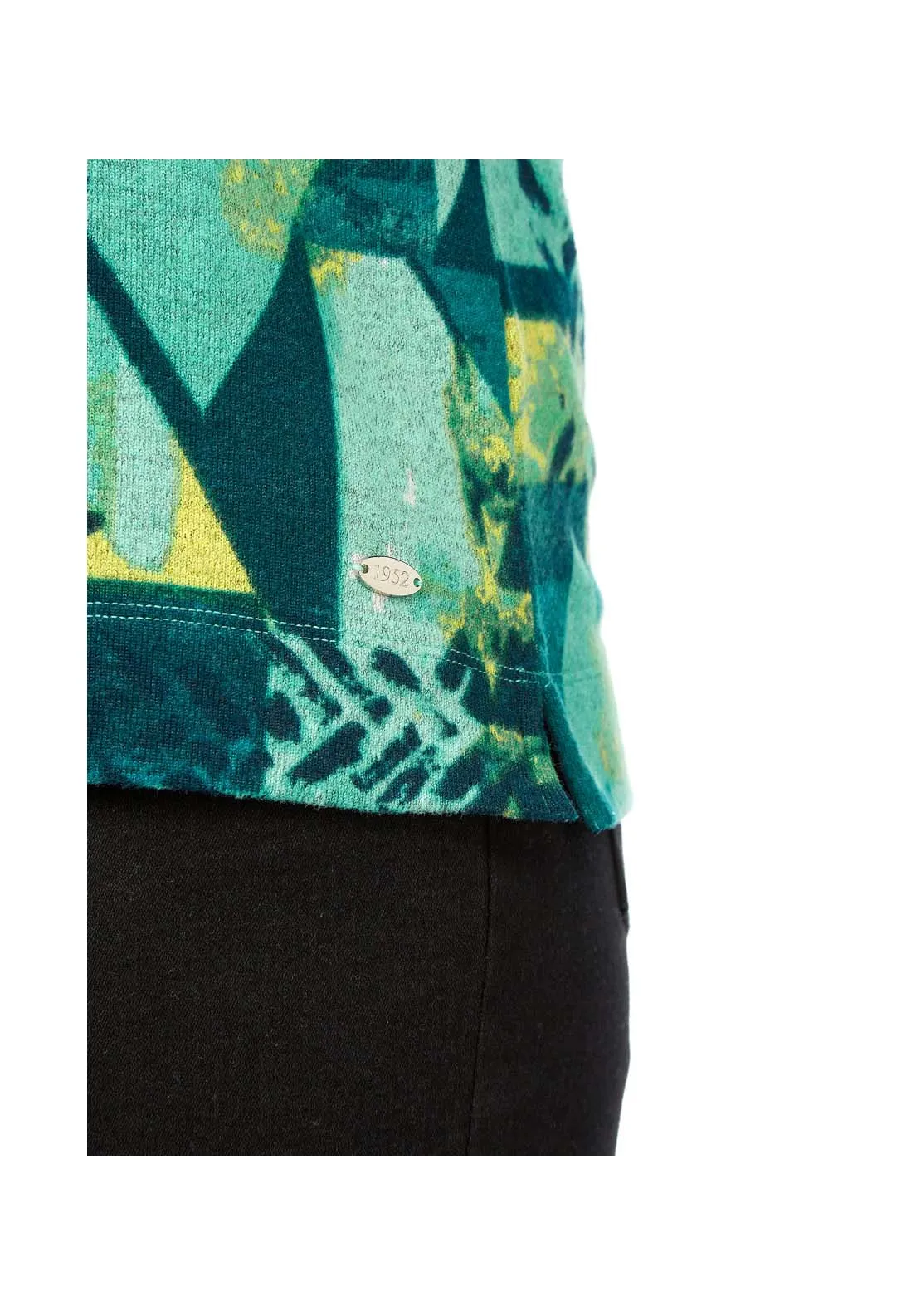 Pistachio Abstract Cowl Neck Top
