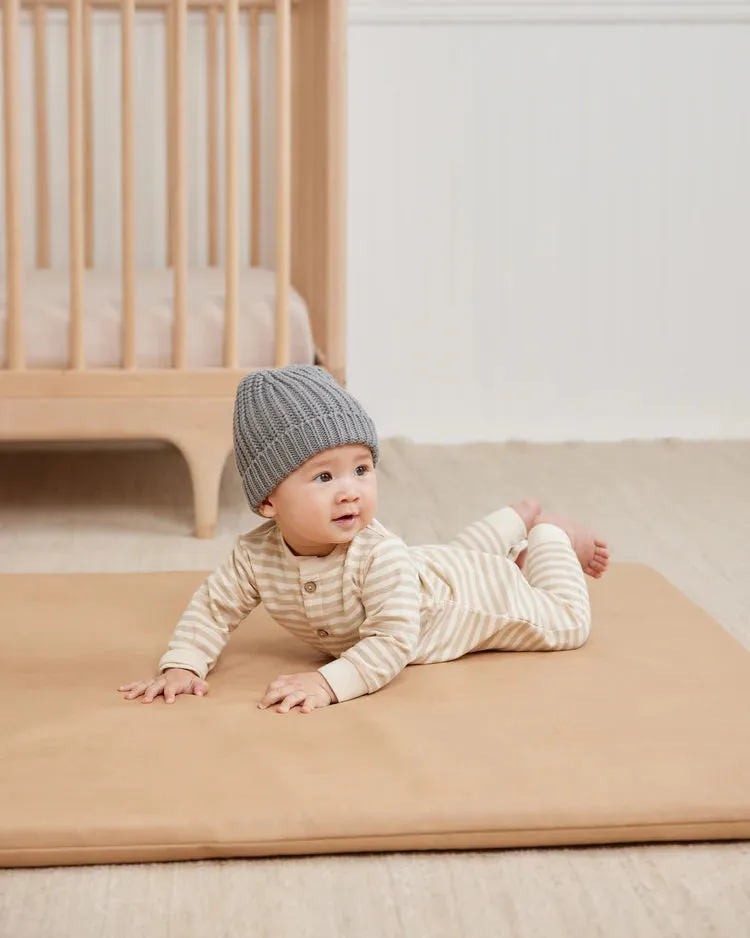 Quincy Mae - Sand Stripe Fleece Jumpsuit