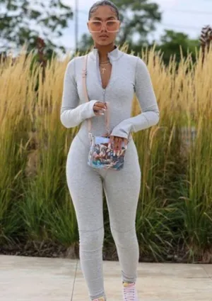 Rita Plus Long Sleeve Slim Fit Jumpsuit