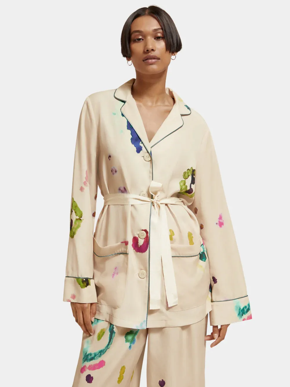 Scotch & Soda Stylish Printed Pyjama Blazer for Women