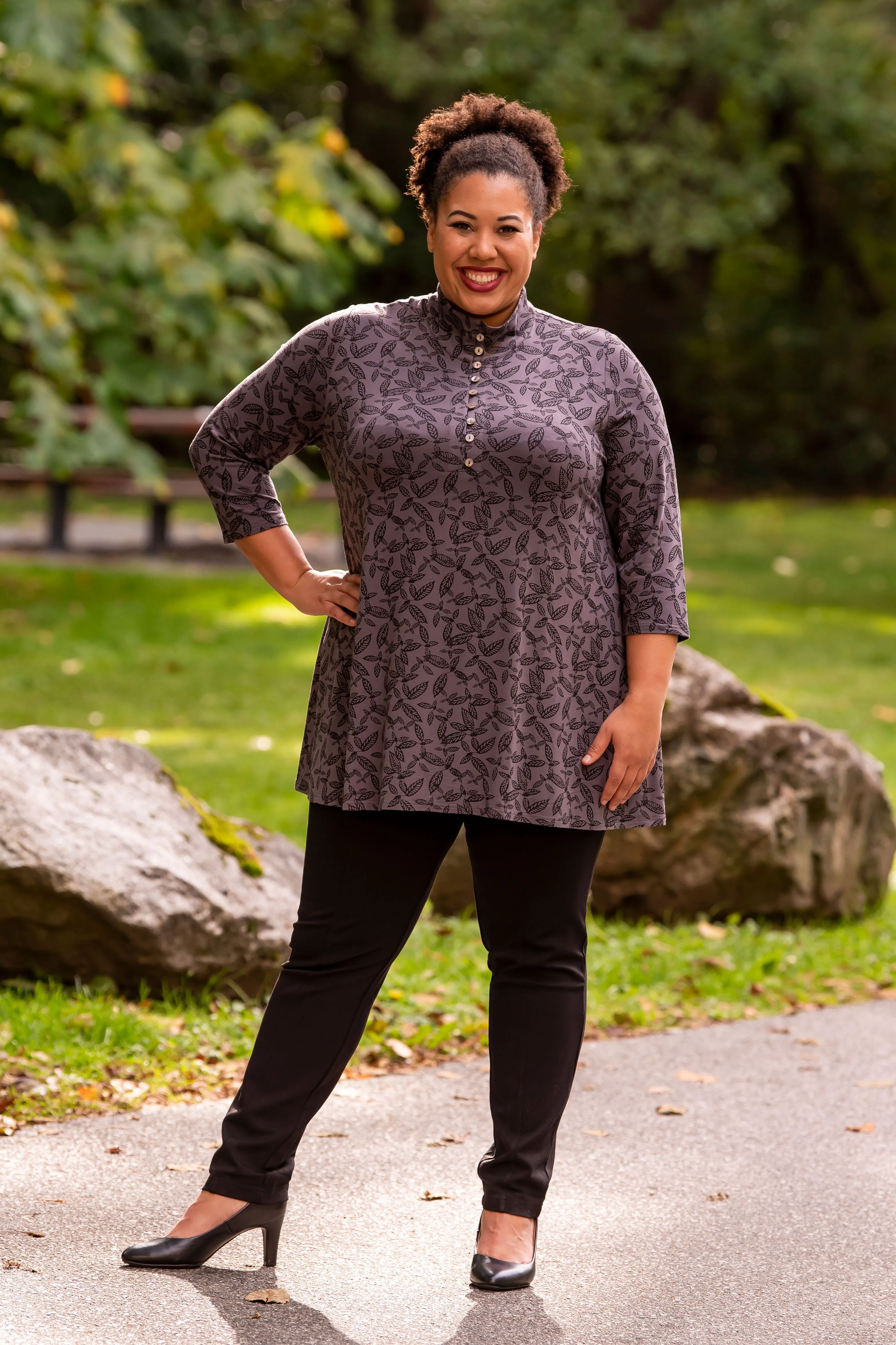 Sharon Top, Tahsis Leaf, Bamboo - Final Sale
