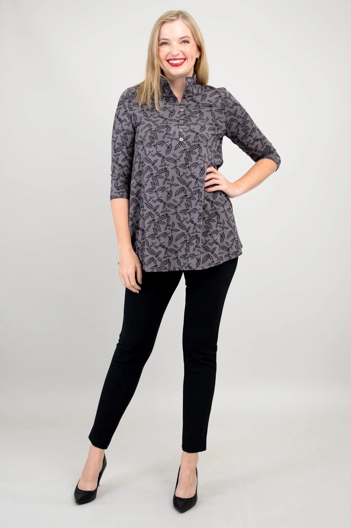 Sharon Top, Tahsis Leaf, Bamboo - Final Sale