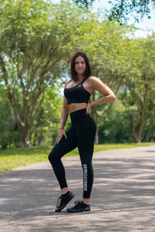 Sienna Onyx Black Sports Bra