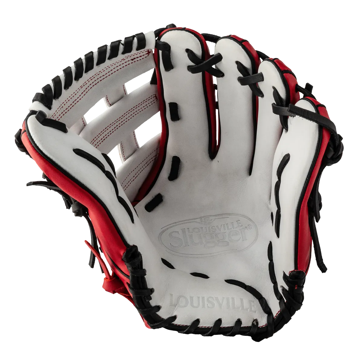 Super Z Slowpitch Fielding Glove 24 - White - Red