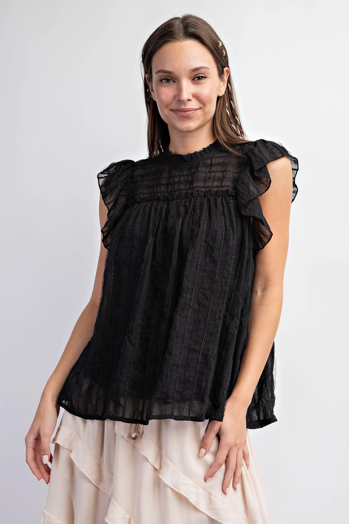 Textured Lace Woven Blouse