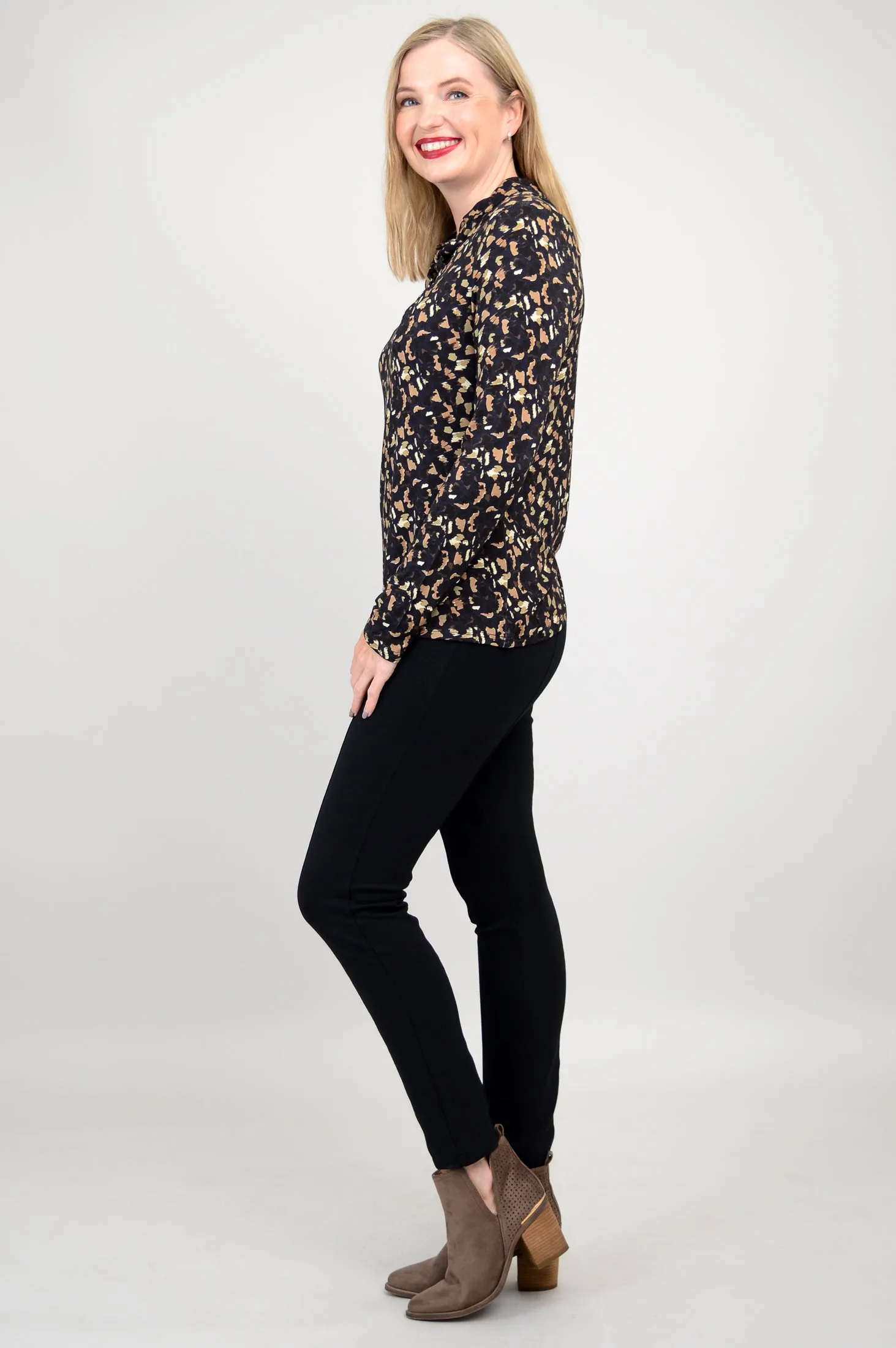 Trinity L/S Top, Calico, Bamboo - Final Sale