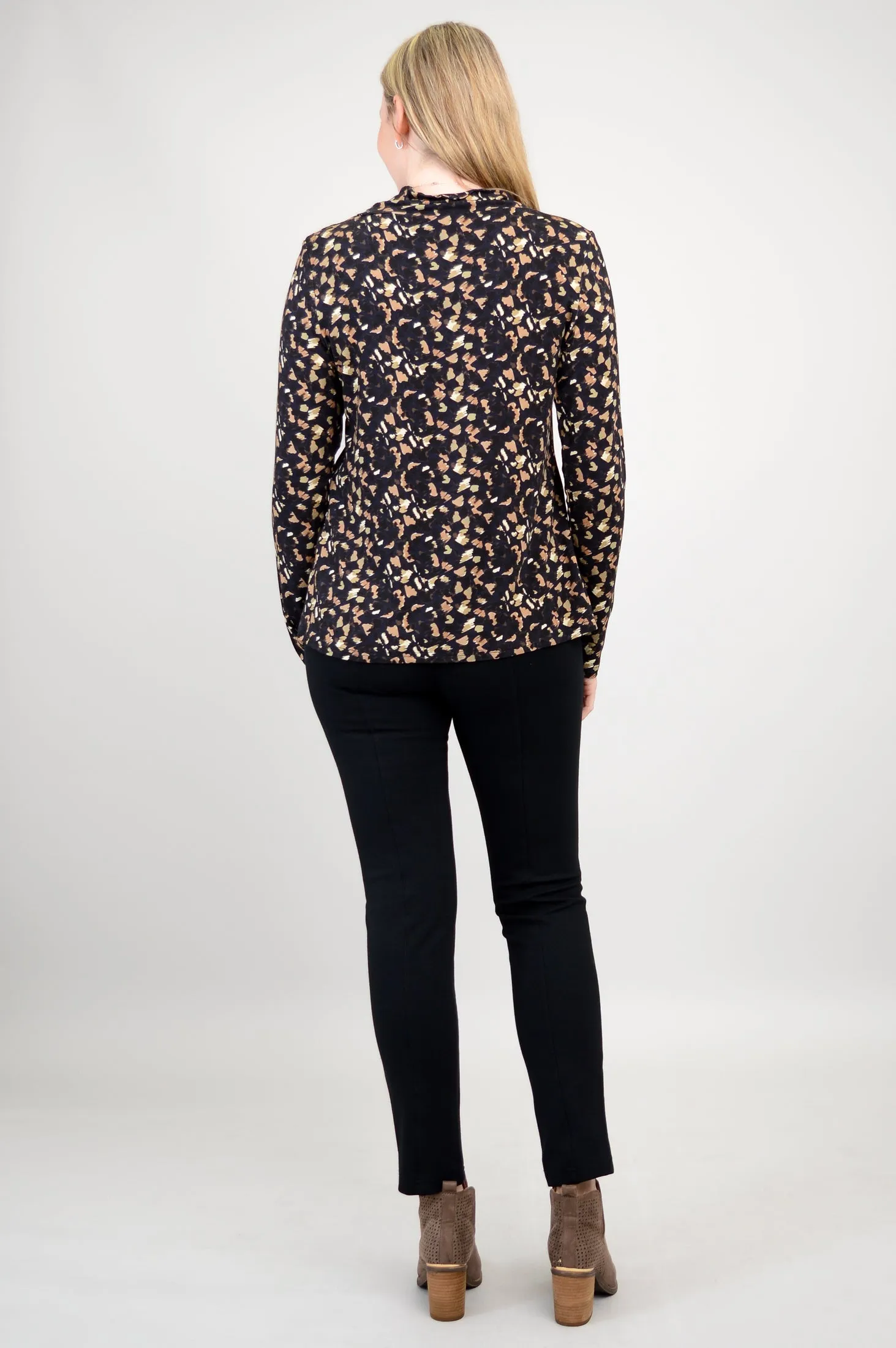 Trinity L/S Top, Calico, Bamboo - Final Sale