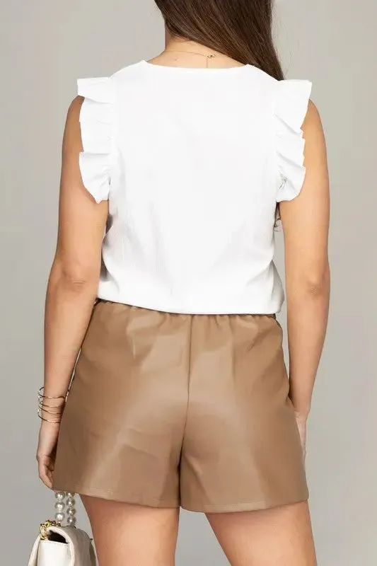 V-neck Sleeveless Blouse