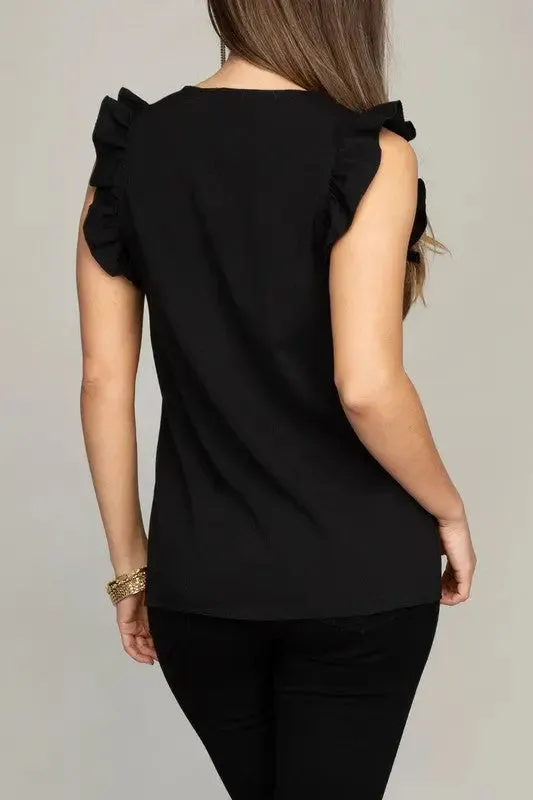 V-neck Sleeveless Blouse