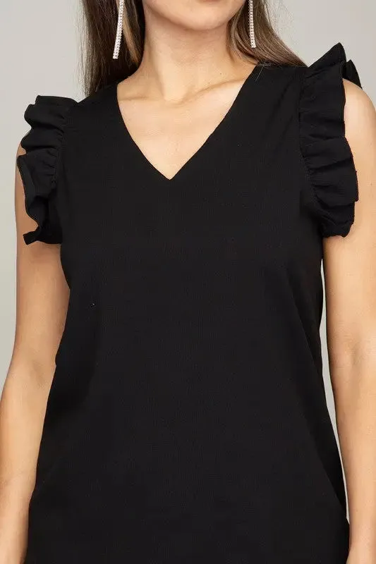 V-neck Sleeveless Blouse