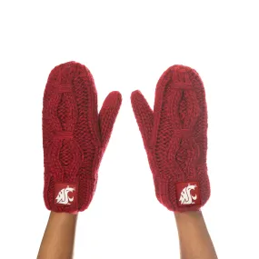 ZooZatz crimson knit mittens